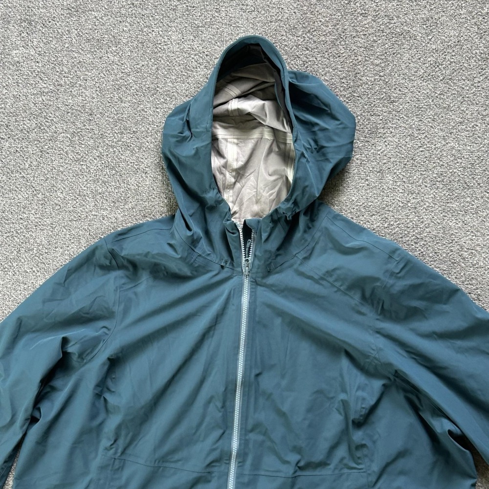 Duluth Trading Co Coat Mens 3XL Green Hooded Rain Jacket Full Zip Lightweight - Picture 7 of 9
